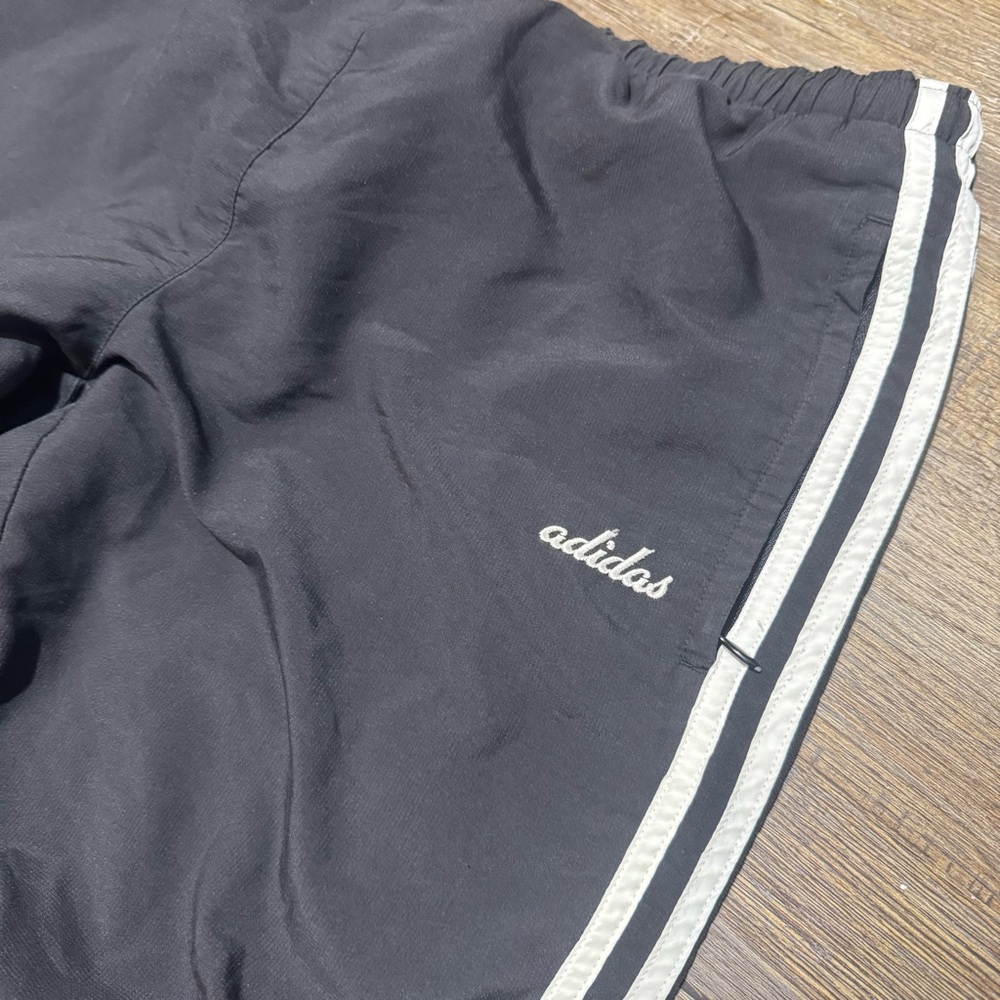 adidas Black Track Pants with White Side Stripes - Picture 2 of 6